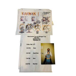 Gloria Estefan Concert Ephemera Backstage 2004 Schedule Live & Re-Wrapped Tour W